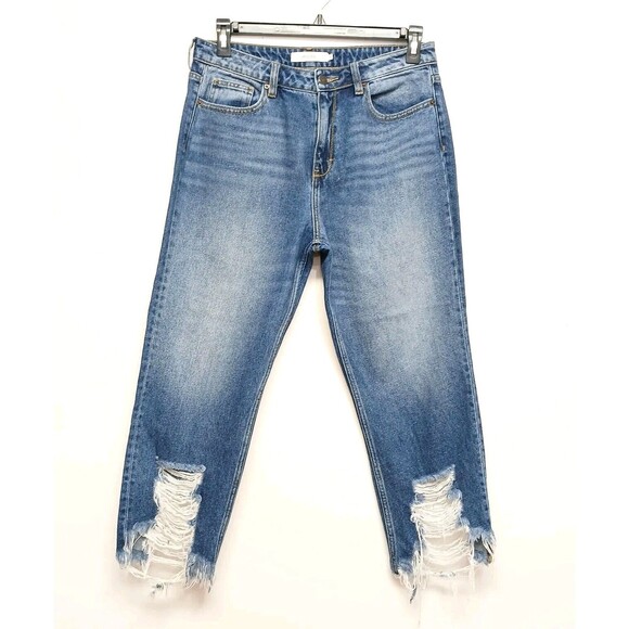 Hidden Jeans Curvy Women's Size 31 High-Rise Distressed Hem - Picture 2 of 10